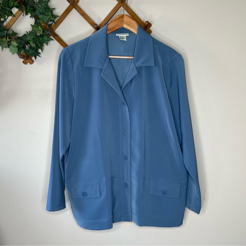 Vintage appleseeds blue blazer jacket